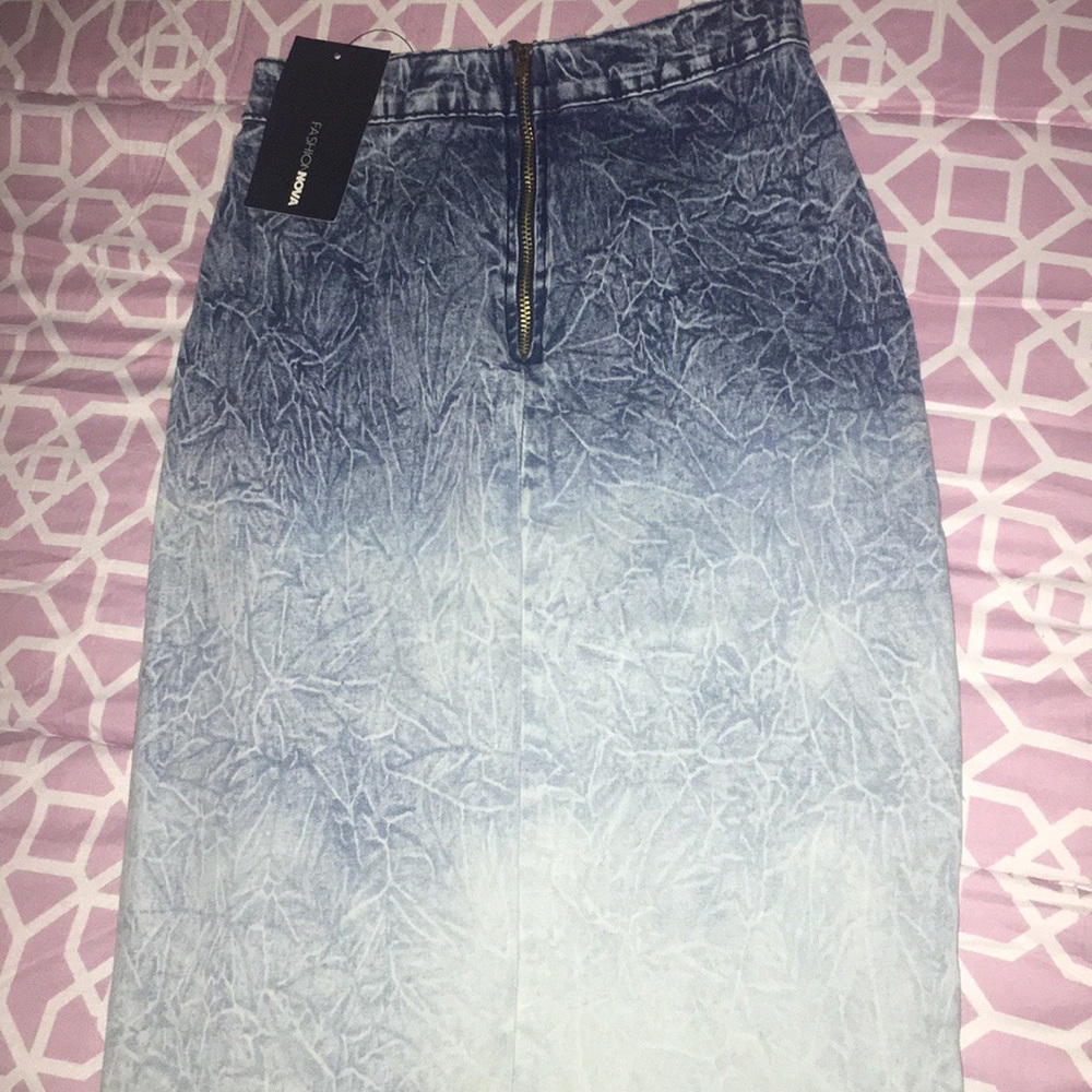 Stoned Washed Denim A line skirt